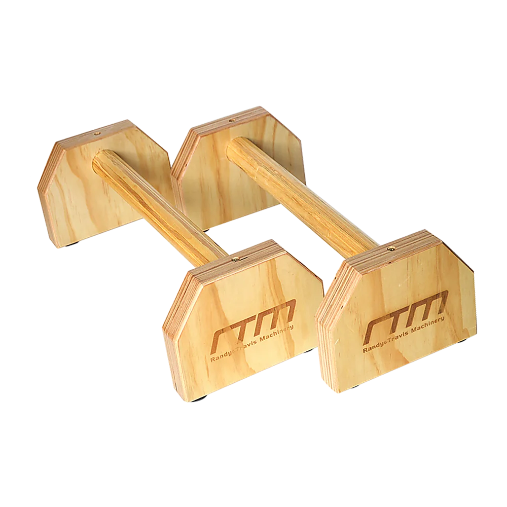 Wooden Parallette Bars - Push Up & Dip Workouts - Fitness
