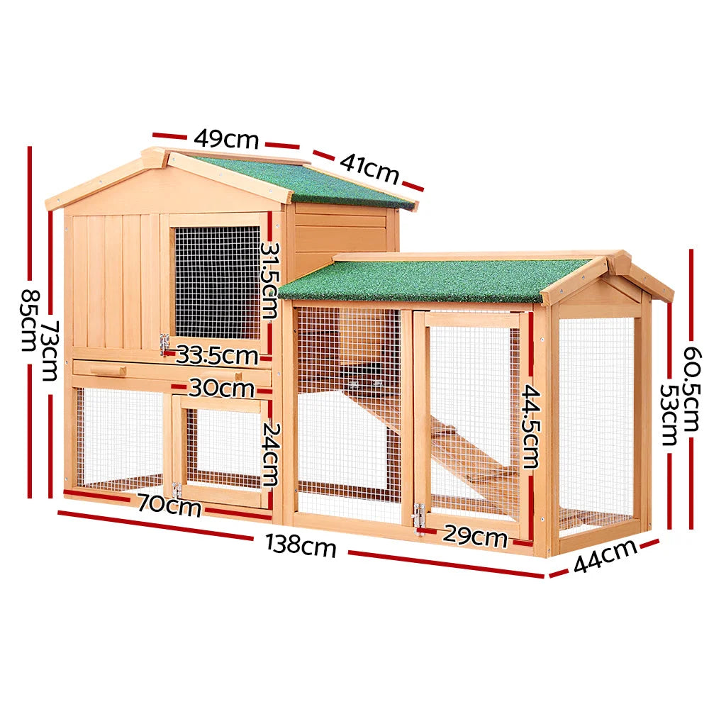Wooden Pet Coop 138cm Wide - Chicken Coops