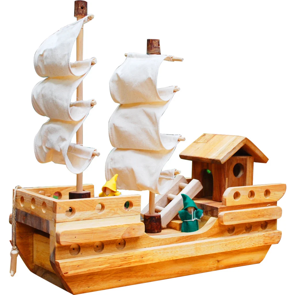 Wooden Pirate Ship - Baby & Kids > Toys