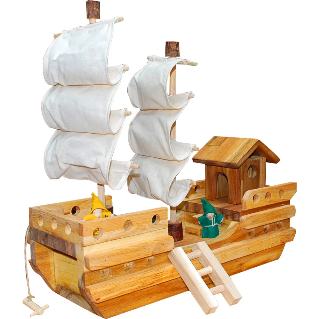 Wooden Pirate Ship - Baby & Kids > Toys