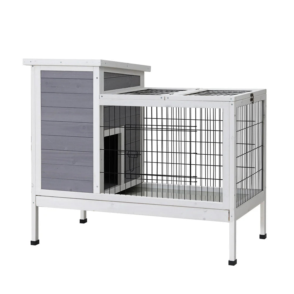 Wooden Rabbit Hutch Chicken Coop Ferret Cage Habitat House