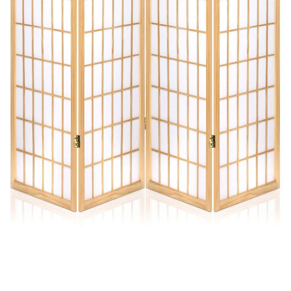 Room divider screen with caster wheels and side handle rail