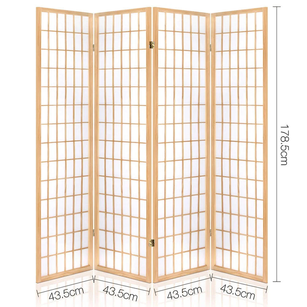 Wooden room divider living with handles, panels and accessory pieces