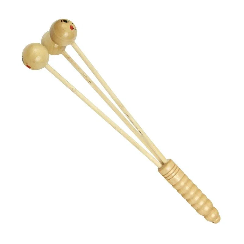 Wooden Smiling Face Knock Back Hammer Multifunctional