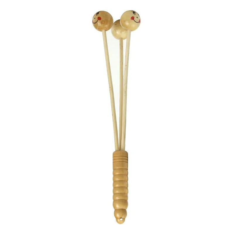 Wooden Smiling Face Knock Back Hammer Multifunctional