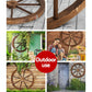 Wooden wagon wheel diy with caster wheels and side handle rail