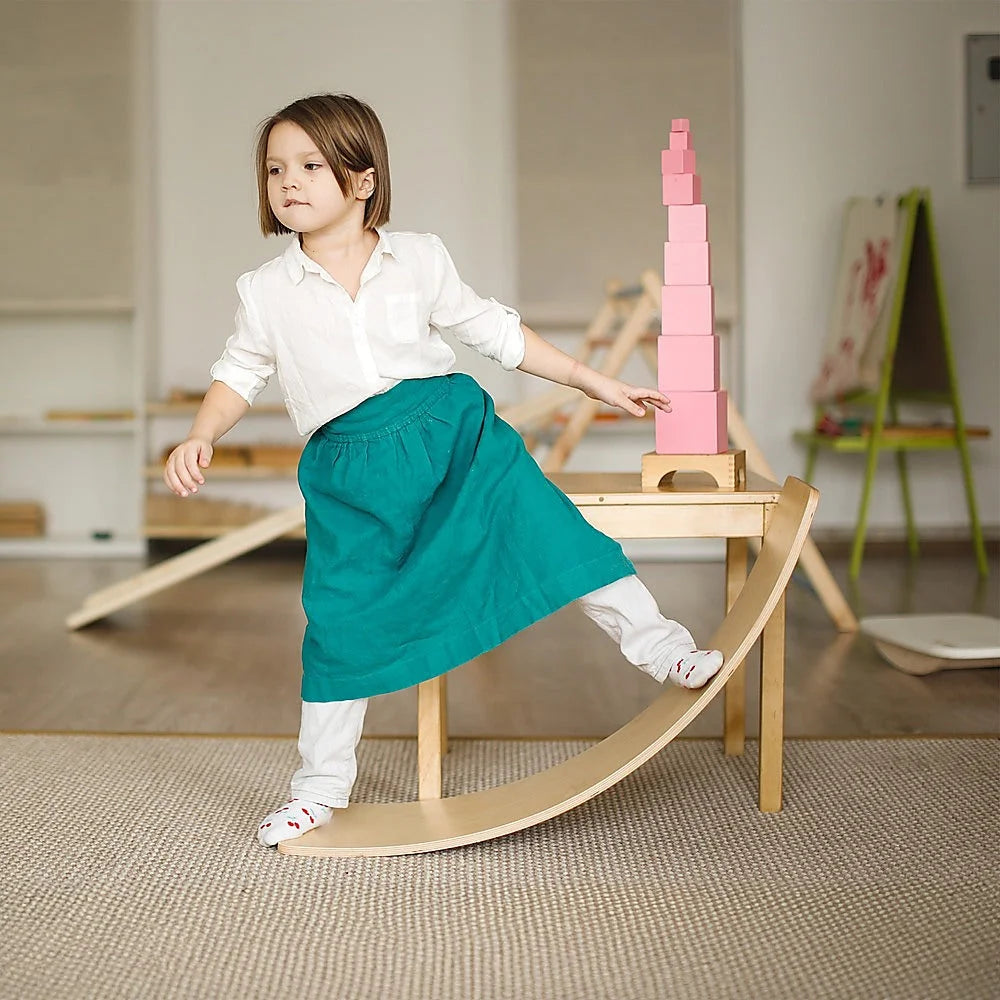 Wooden Wobble Balance Board for Kids Toddlers & Adults