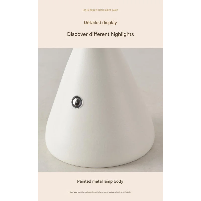 Woodgrain color Mushroom LED Table Lamp - Rechargeable