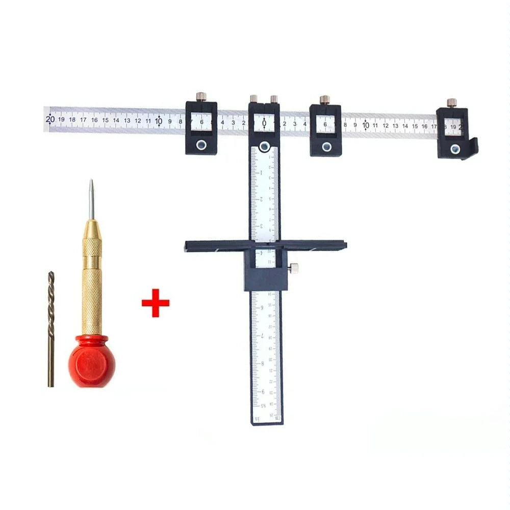 Woodworking Punch Locator for Cabinet Doors - Black Handle