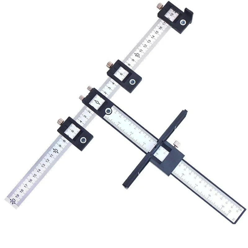 Woodworking Punch Locator for Cabinet Doors - Black Plastic