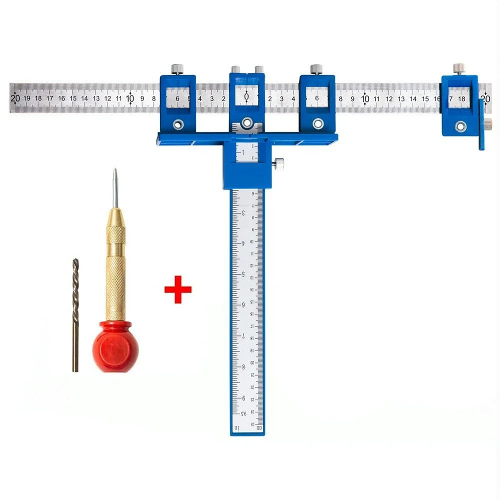 Woodworking Punch Locator for Cabinet Doors - Blue Handle