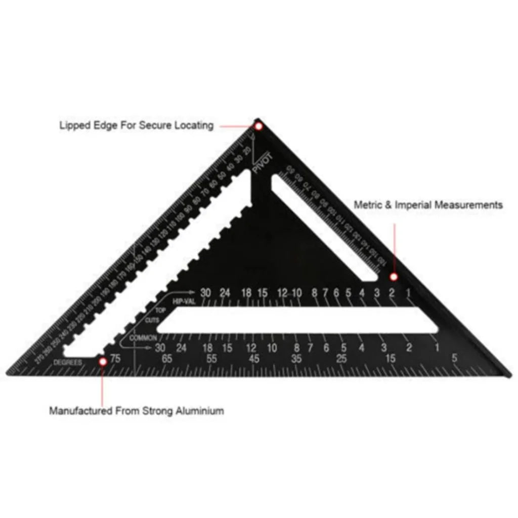 Measuring Layout Ruler Tool Woodworking Square Layout Gauge - Angle Ruler Measuring Tool - 7 Inch ...
