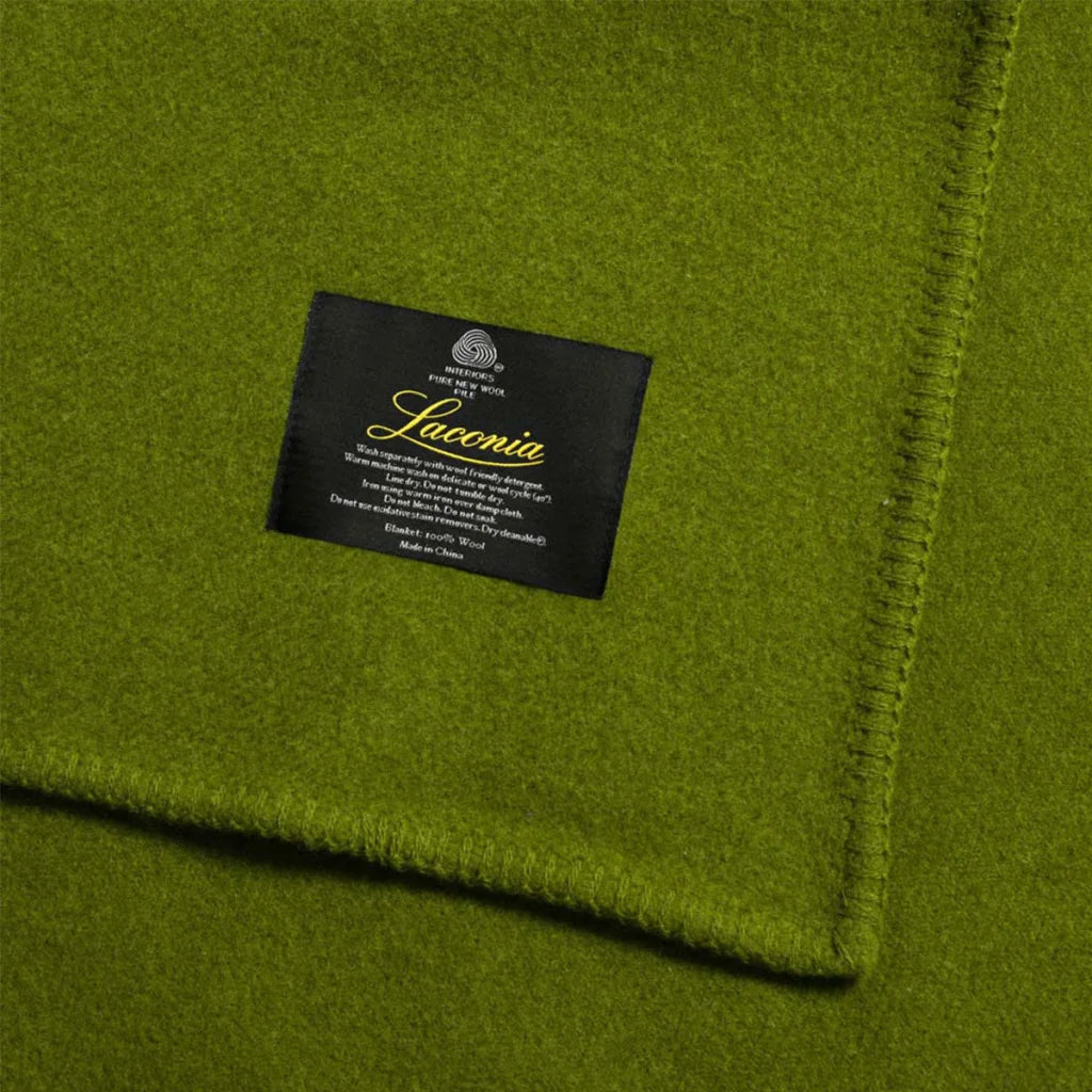 Wool Blanket King 400GSM Premium Australian Pure - Moss