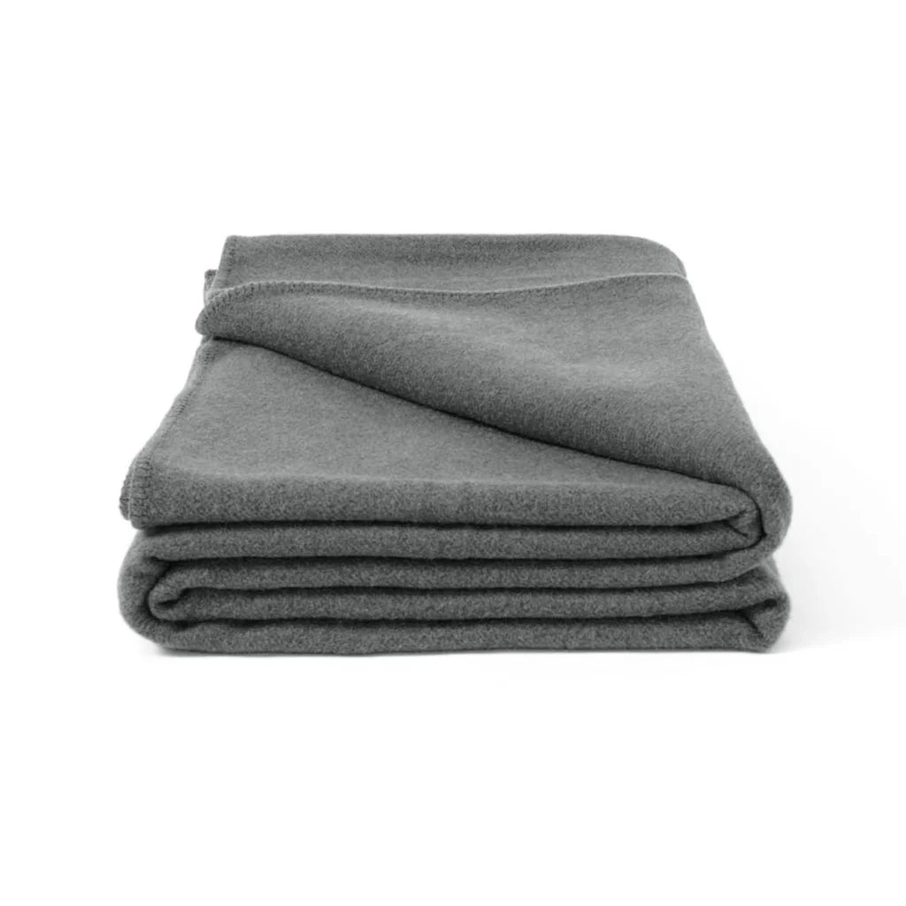 Wool Blanket Queen 400GSM Premium Australian Pure - Grey