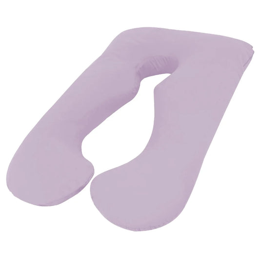 Woolcomfort Pregnancy Pillow Australian Made with Pillowcase Lilac