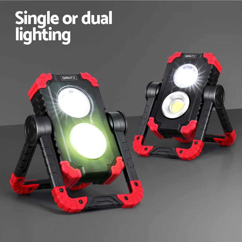 Work light rechargeable with handles, panels and accessory pieces