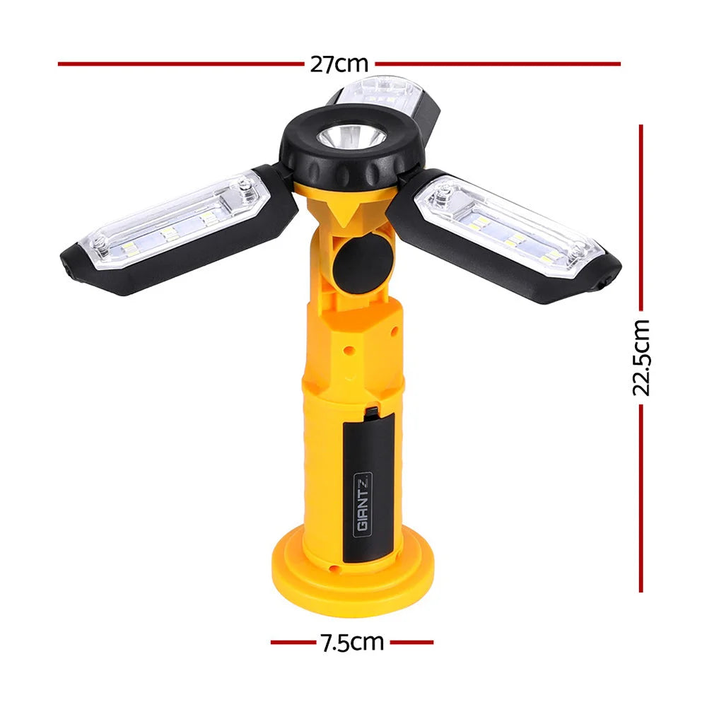Work Light Rechargeable USB Cordless LED Lamp with Hook Rotation and Folding