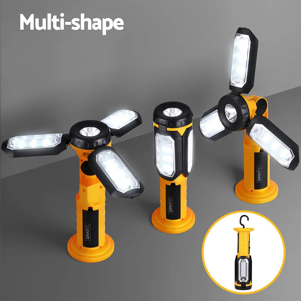 Work light rechargeable with storage context and item proportions