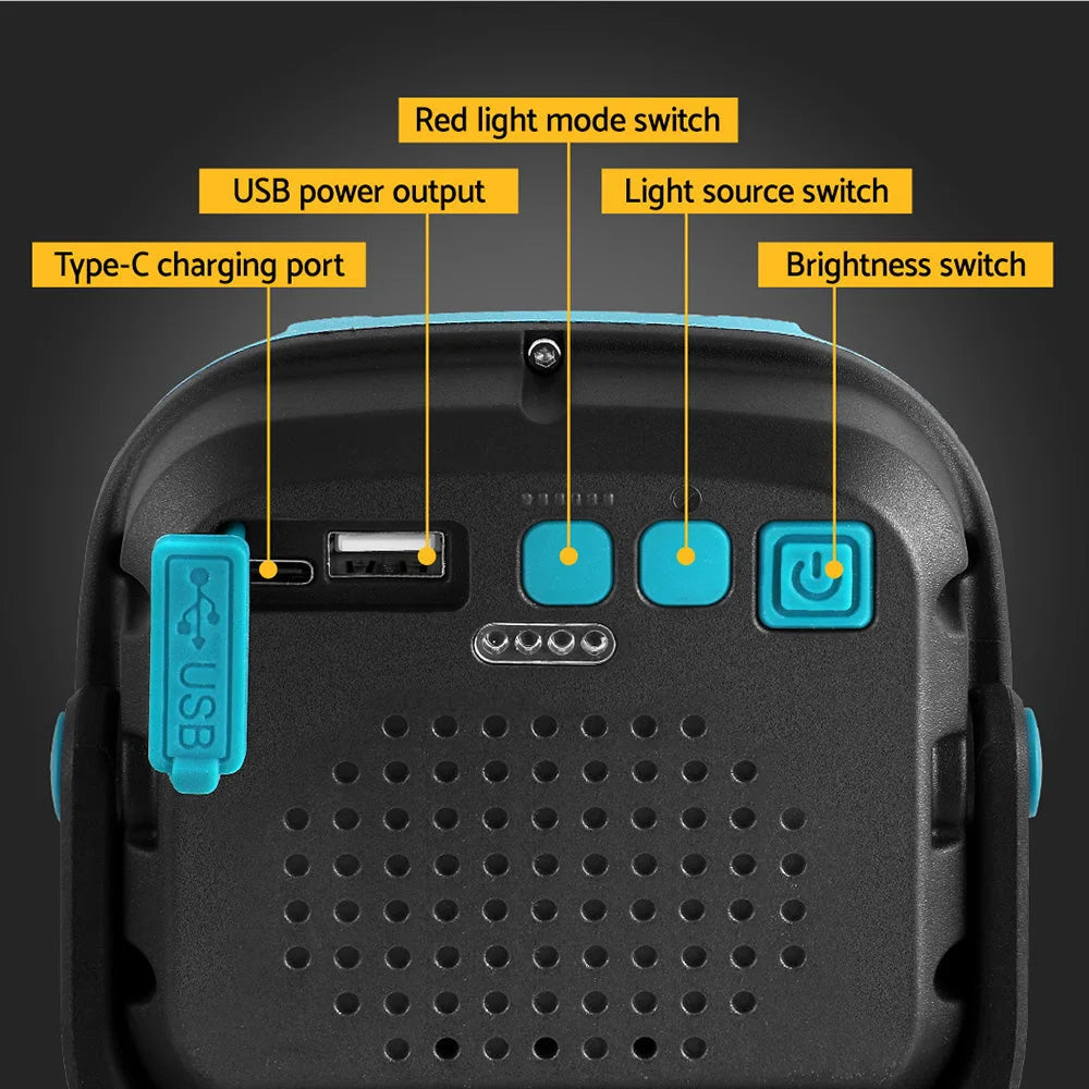 Work Light Torch Rechargeable USB Cordless Magnetic LED