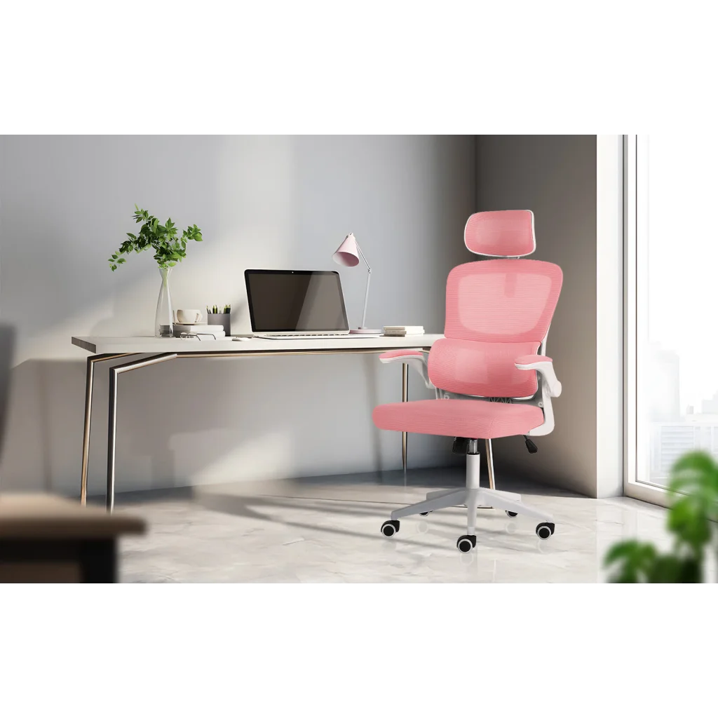 Work Office Chair - Lumber Support Flip-up Armrest