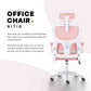 Work Office Chair - Lumber Support, Flip-up Armrest, Adjustable Headrest SITIO - Pink catalogue photo from Home My Garden