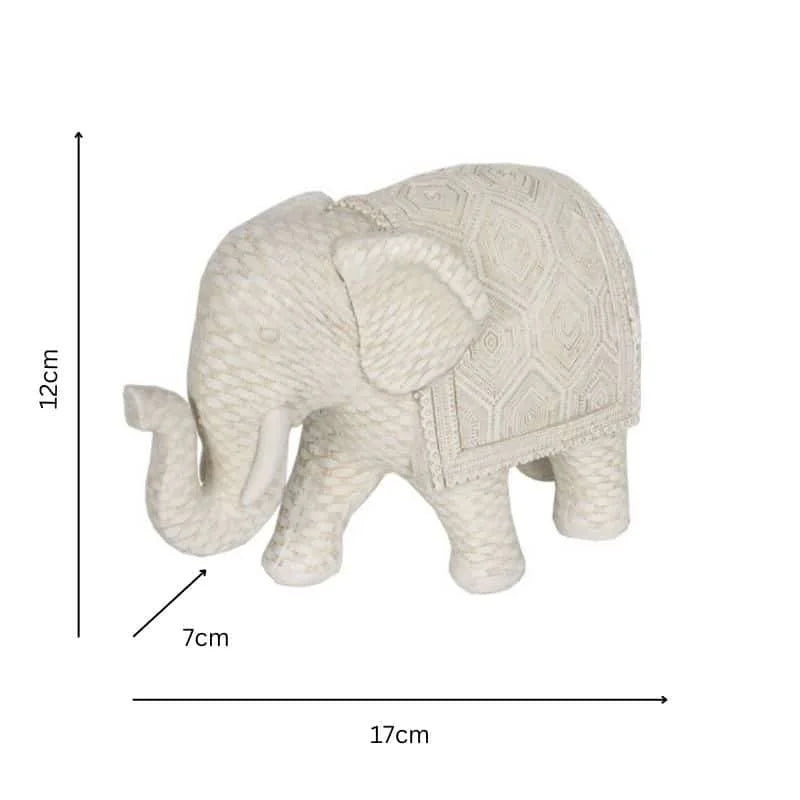 Woven Look Elephant Ornament 17cm - Home & Garden >