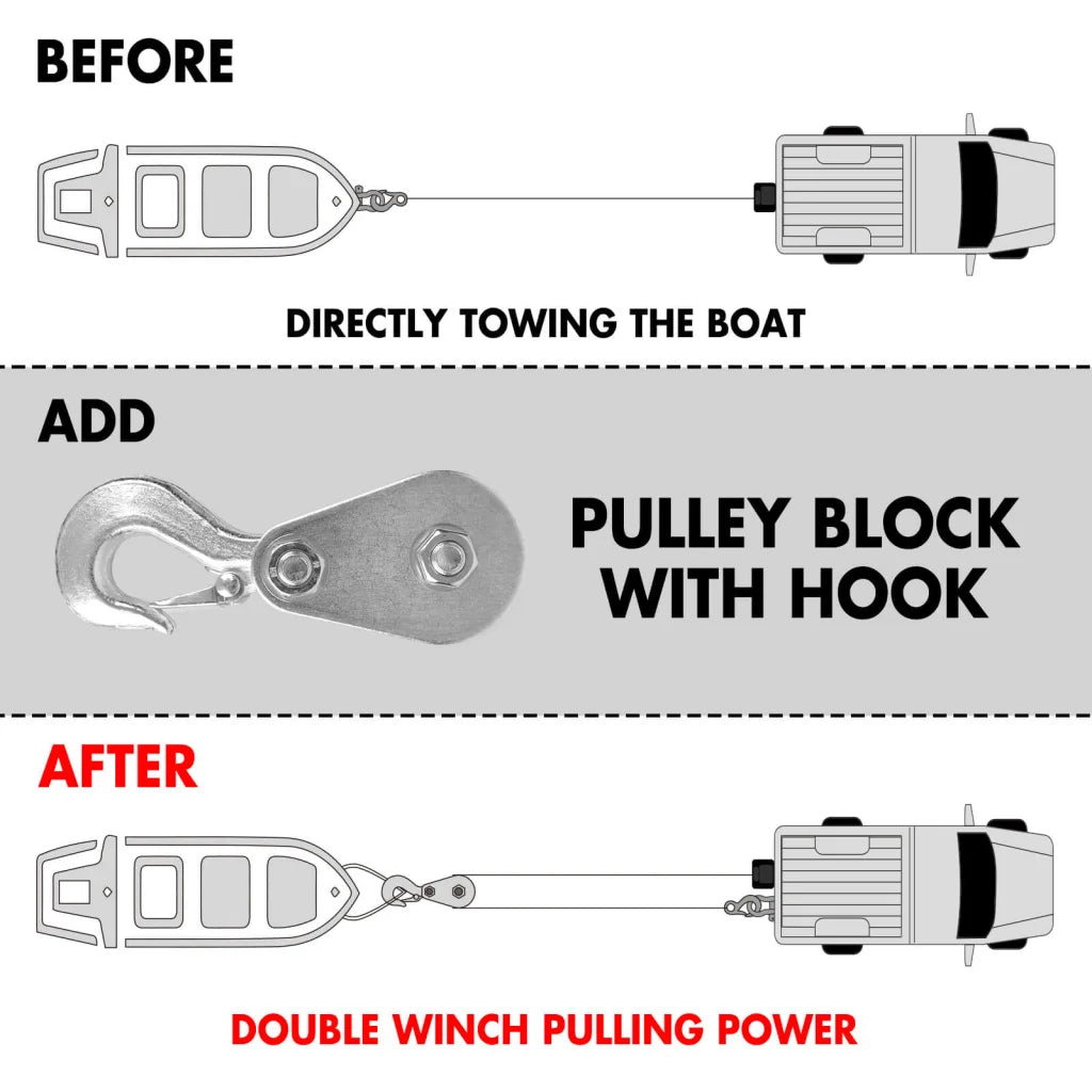 X-BULL 12V Electric Boat Winch 5000LBS Portable Wireless