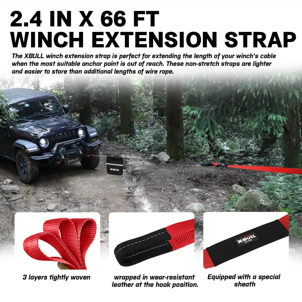 X-BULL 4WD Winch Recovery Kit 12PCS - Recovery Tracks