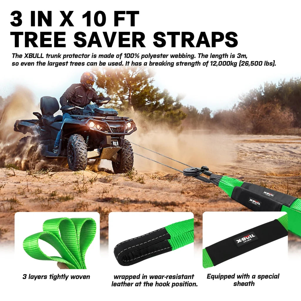 X-BULL 4WD Winch Recovery Kit 12PCS - Recovery Tracks