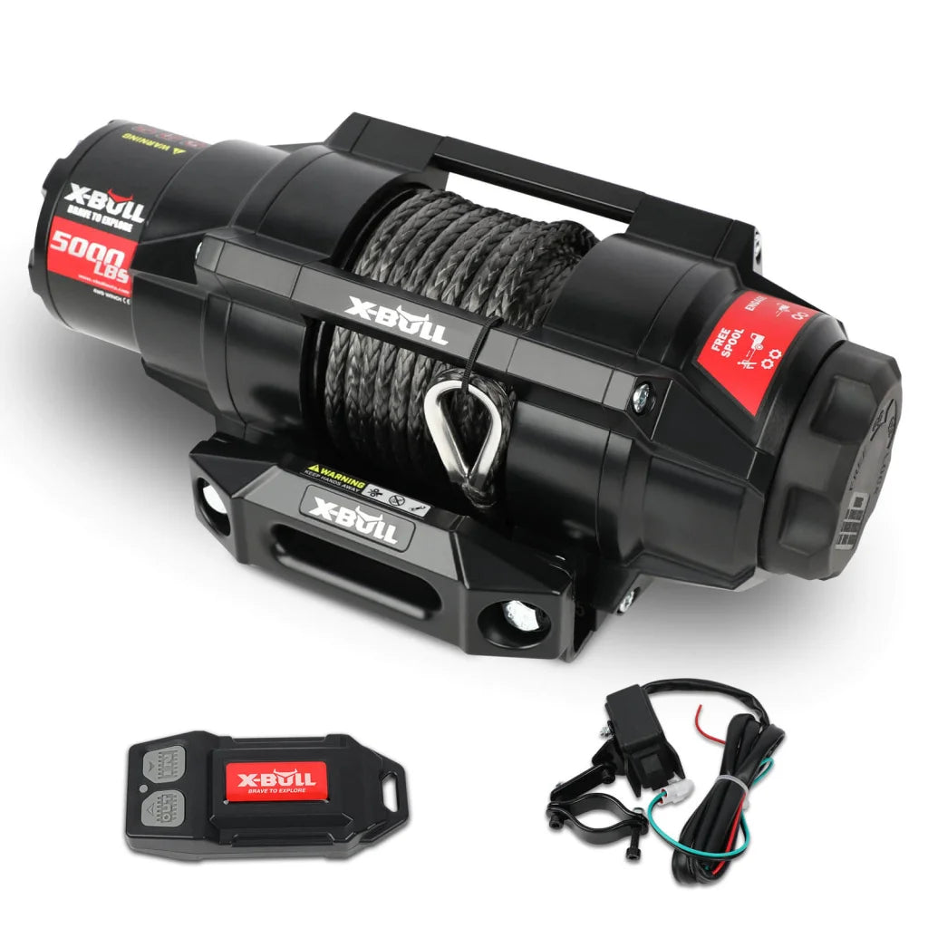 X BULL 5000LBS Electric Winch 12V Synthetic Rope