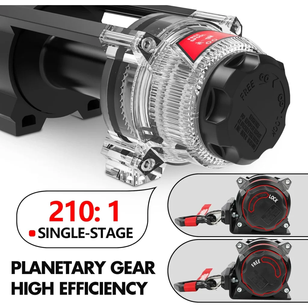 X-BULL 6000lbs Electric Winch 12V Synthetic Rope Towing