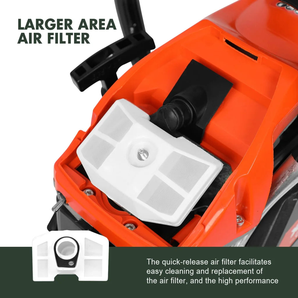 X-BULL Chainsaw Petrol Commercial 62cc 20’’ Bar E-Start