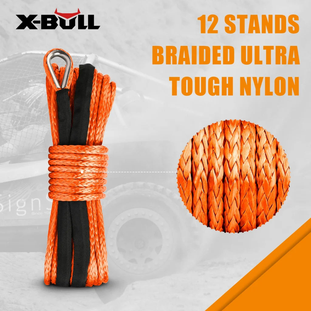 X-BULL Dyneema Synthetic Rope Winch Cable SK75 5.5MM x 13M