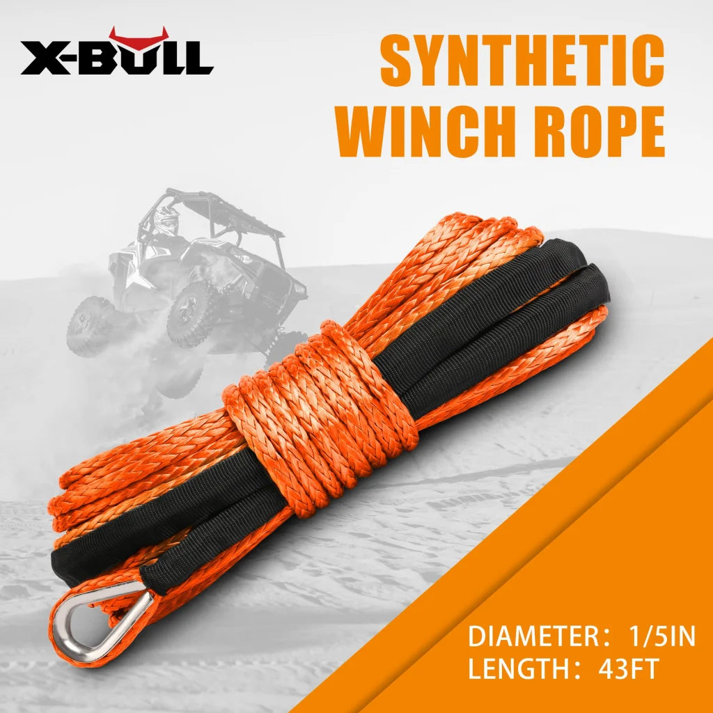 X-BULL Dyneema Synthetic Rope Winch Cable SK75 5.5MM x 13M