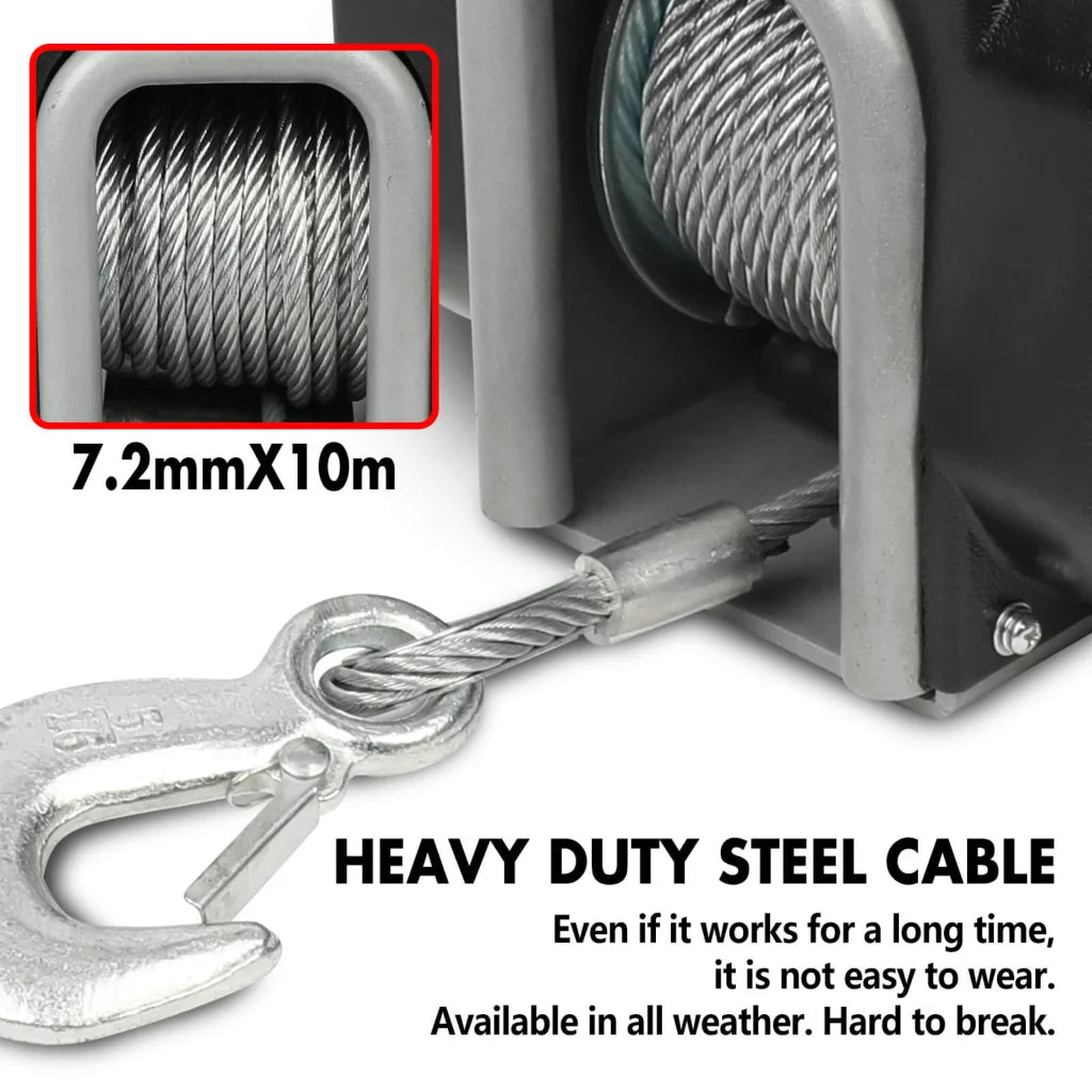 X-BULL Electric Boat Winch 12V 6500LBS Portable Detachable