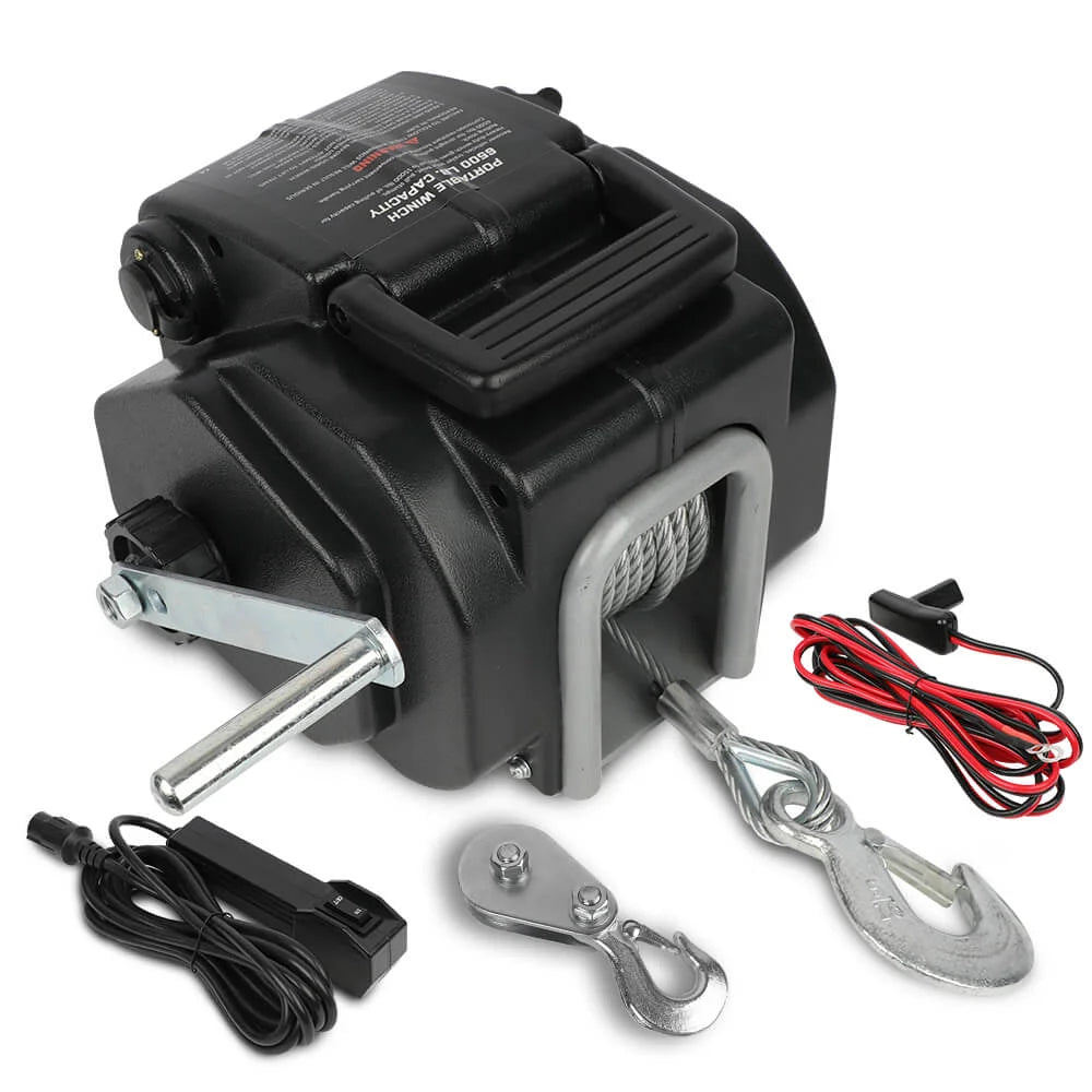 X-BULL Electric Boat Winch 12V 6500LBS Portable Detachable
