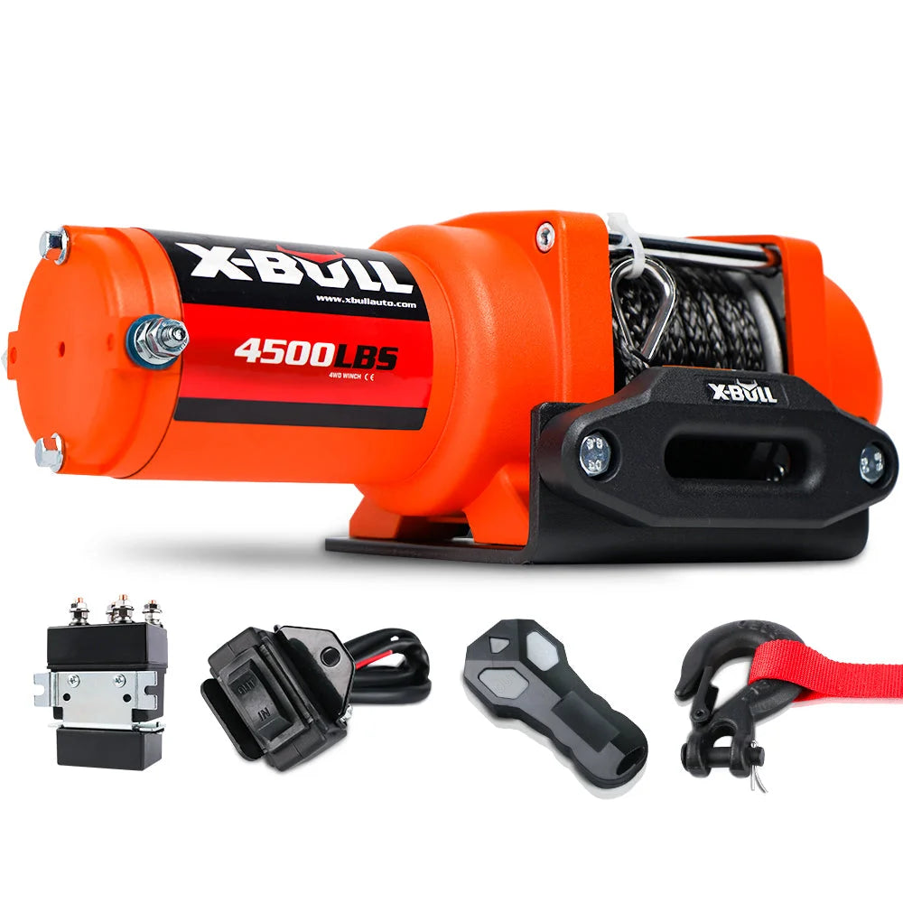 X-BULL Electric Winch 12V 4500LBS Synthetic Rope Wireless