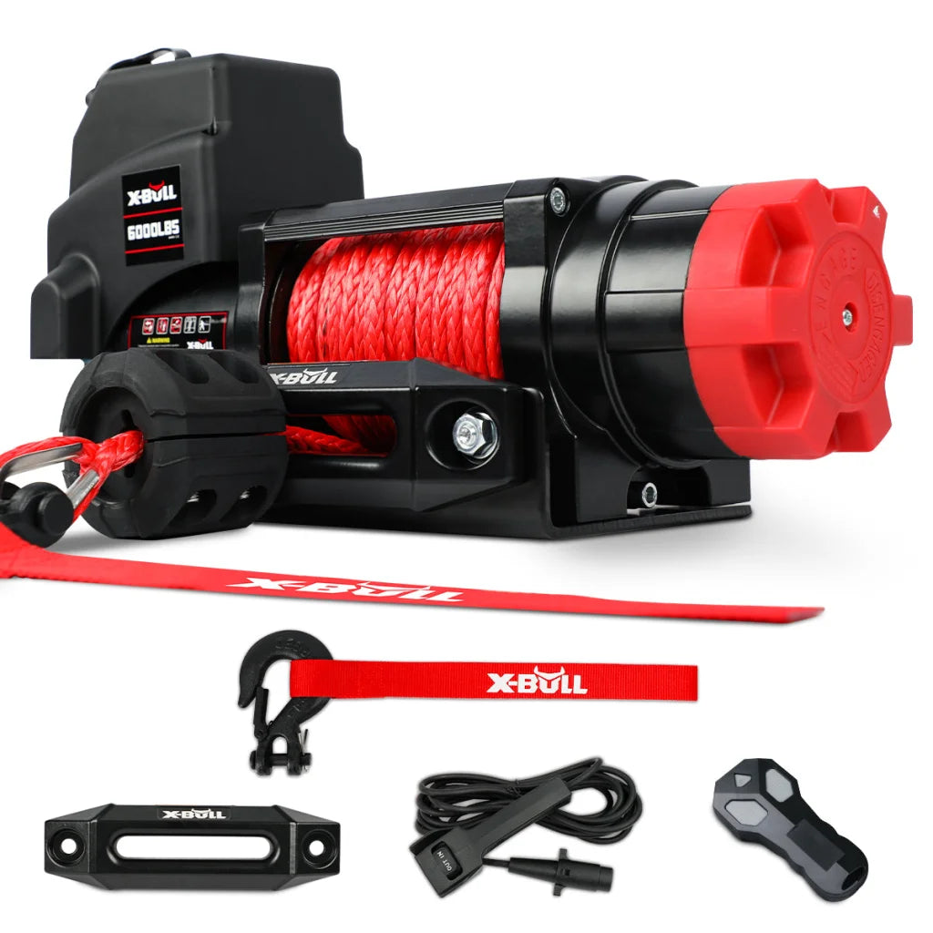X-BULL Electric Winch 12V 6000LBS Synthetic Rope Wireless