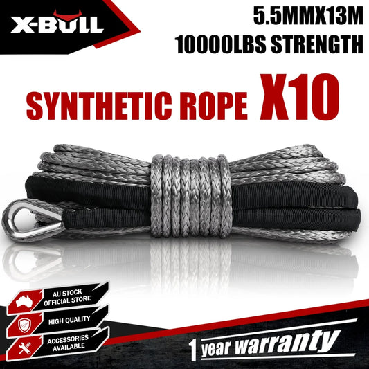 X-BULL Synthetic Dyneem Rope 5.5MM x 13M SK75 Car Tow