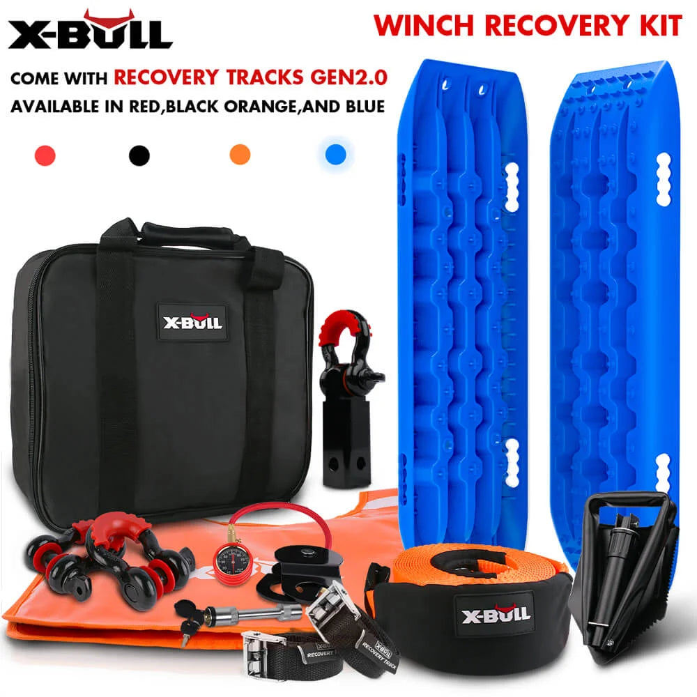 X-BULL Winch Recovery Kit Snatch Strap Off Road 4WD