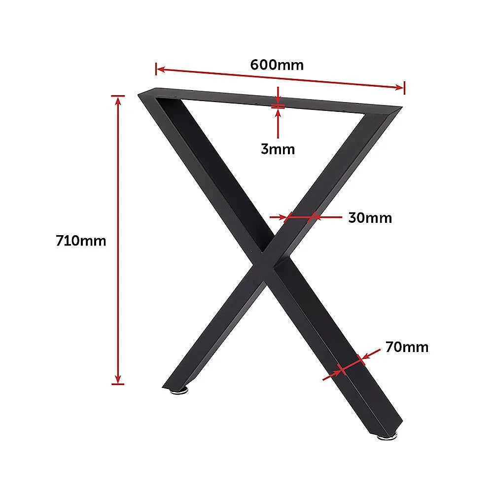 X-Shaped Table Bench Desk Legs Retro Industrial Design