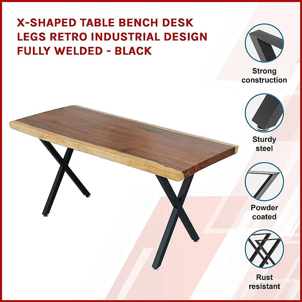 X-Shaped Table Bench Desk Legs Retro Industrial Design
