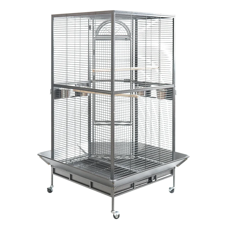 XL Corner Bird Cage Aviary with Castor Wheels 161cm - Pet