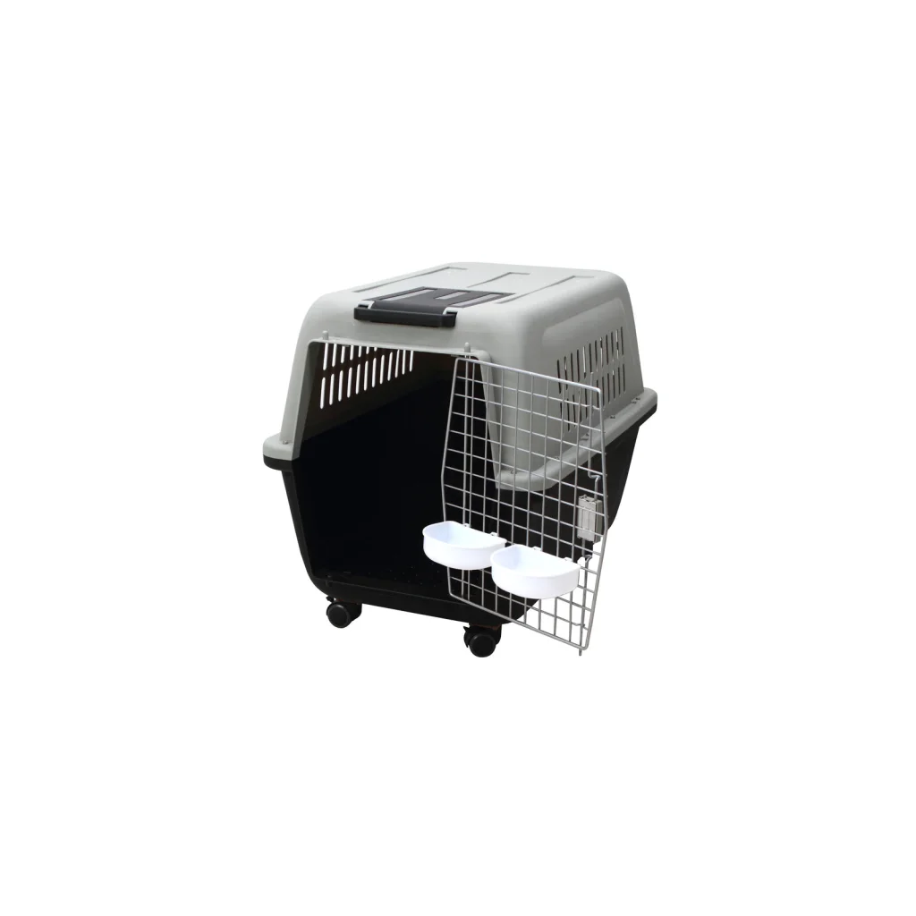 XL Plastic Kennel Pet Carrier Dog Cat Cage Crate - Handle &