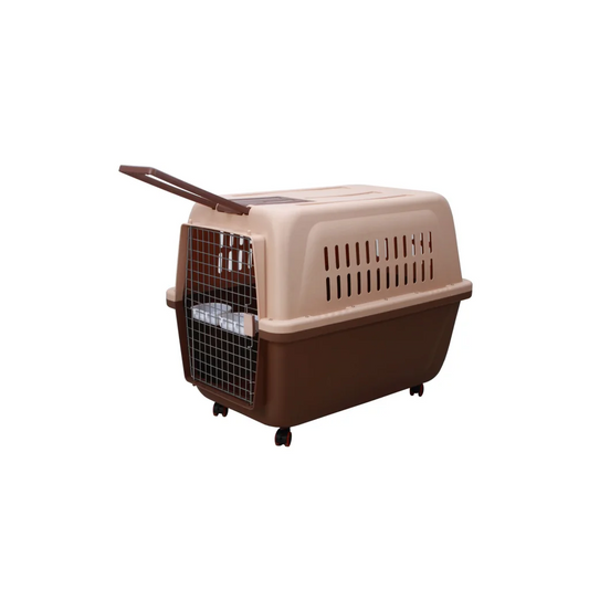 XL Plastic Kennel Pet Carrier Dog Cat Cage Crate - Handle &