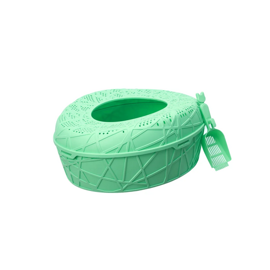 XL Portable Cat Toilet Litter Box Tray House with Scoop