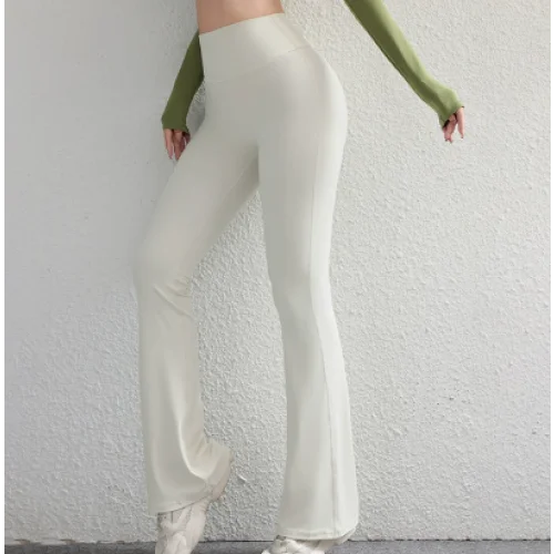 XL White High Waist Flare Yoga Pants - Women’s Bootcut