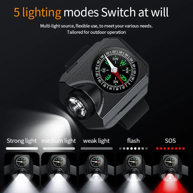 XPG Wrist Light for Outdoor Camping - Rechargeable LED