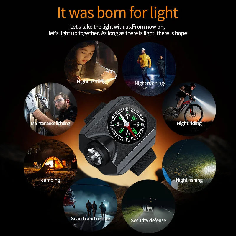 XPG Wrist Light for Outdoor Camping - Rechargeable LED