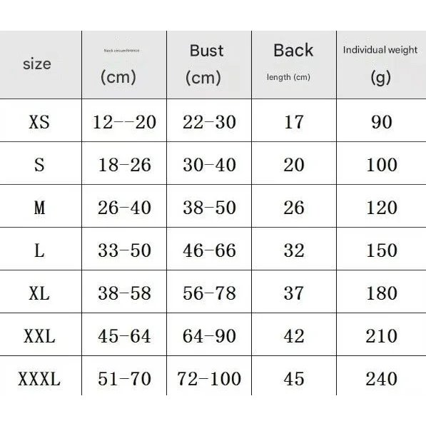 XS Dog Vest Jacket - Warm Soft and Comfortable Dog Coat